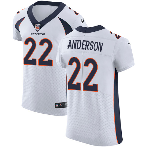 Nike Broncos #22 C.J. Anderson White Men's Stitched NFL Vapor Untouchable Elite Jersey